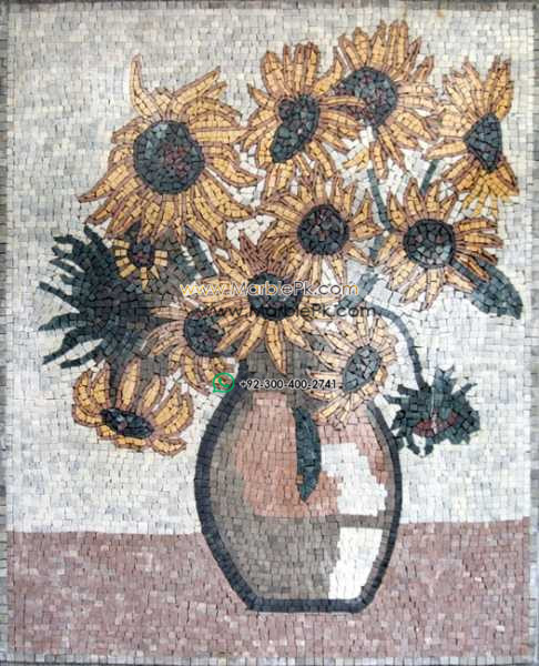 Mosaic Flower - Mosaic art flowers by marblepk.com mpk fl 452 486x600