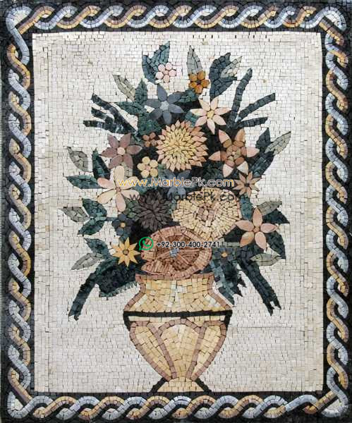 Mosaic Flower - Mosaic art flowers by marblepk.com mpk fl 454 499x600