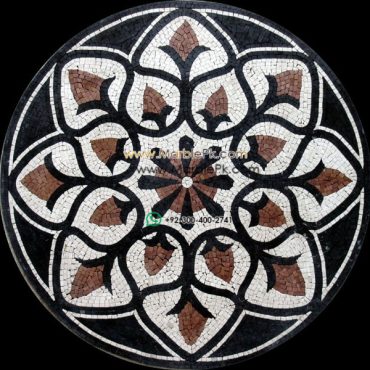 Marble Mosaic Medallion - Mosaic art medallion by marblepk.com mpk m 325 605x600
