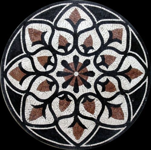 Marble Mosaic Medallion - Mosaic art medallion by marblepk.com mpk m 325 605x600