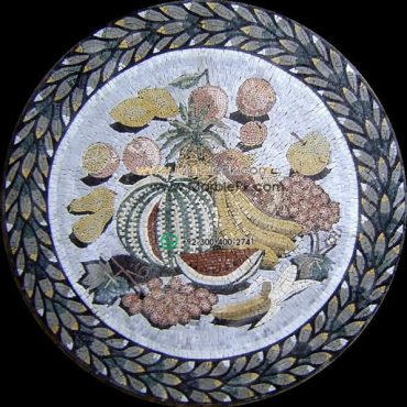 Marble Mosaic Medallion - Mosaic art medallion by marblepk.com mpk m 326 597x600