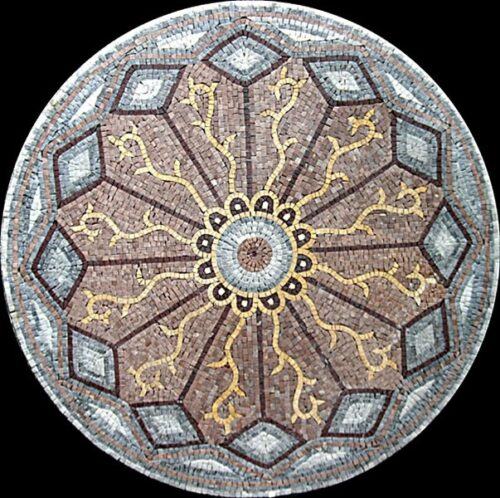 Marble Mosaic Medallion - Mosaic art medallion by marblepk.com mpk m 327 603x600