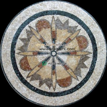 Marble Mosaic Medallion - Mosaic art medallion by marblepk.com mpk m 330 603x600