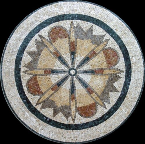 Marble Mosaic Medallion - Mosaic art medallion by marblepk.com mpk m 330 603x600