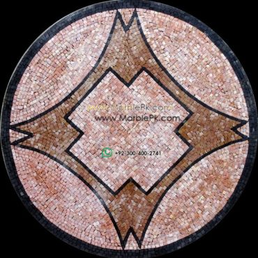 Marble Mosaic Medallion - Mosaic art medallion by marblepk.com mpk m 333 596x600