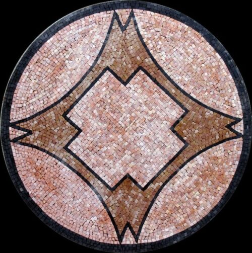 Marble Mosaic Medallion - Mosaic art medallion by marblepk.com mpk m 333 596x600