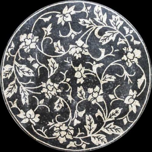 Marble Mosaic Medallion - Mosaic art medallion by marblepk.com mpk m 336 603x600