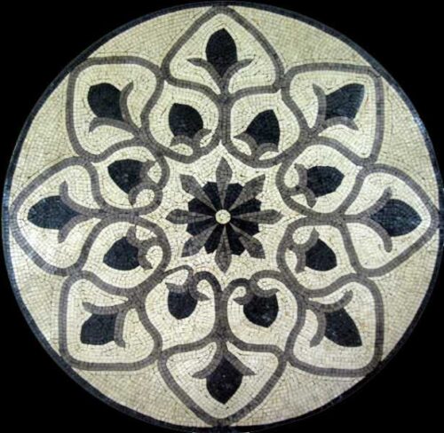 Marble Mosaic Medallion - Mosaic art medallion by marblepk.com mpk m 337 615x600