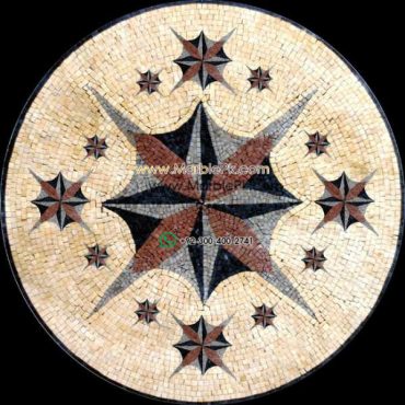 Marble Mosaic Medallion - Mosaic art medallion by marblepk.com mpk m 339 600x600