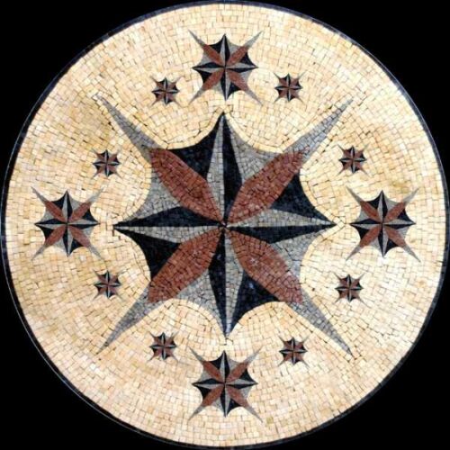 Marble Mosaic Medallion - Mosaic art medallion by marblepk.com mpk m 339 600x600
