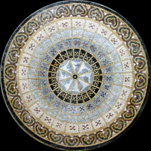 Marble Mosaic Medallion - Mosaic art medallion by marblepk.com mpk m 340 599x600