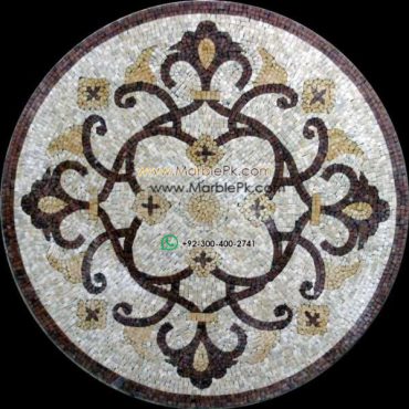 Marble Mosaic Medallion - Mosaic art medallion by marblepk.com mpk m 343 599x600