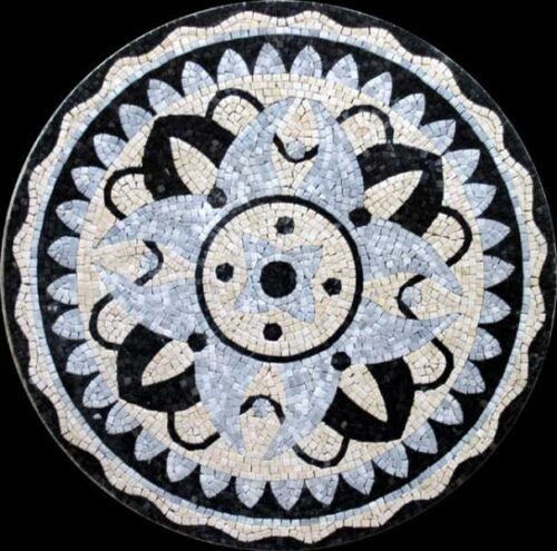 Marble Mosaic Medallion - Mosaic art medallion by marblepk.com mpk m 344 606x600