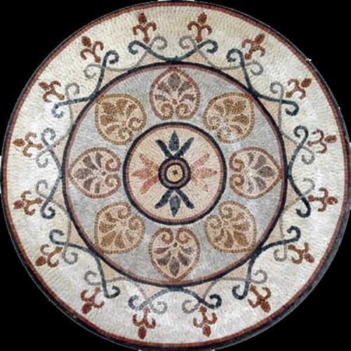 Marble Mosaic Medallion - Mosaic art medallion by marblepk.com mpk m 345 600x600