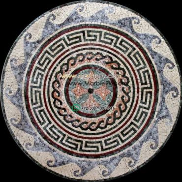 Marble Mosaic Medallion - Mosaic art medallion by marblepk.com mpk m 347 601x600