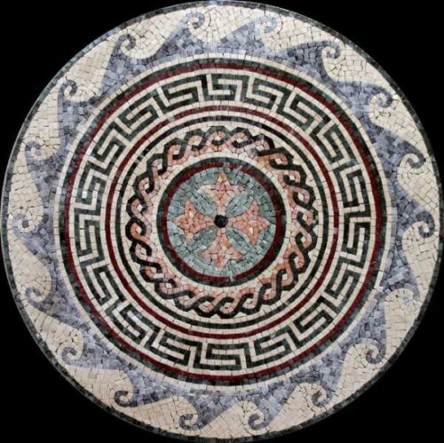 Marble Mosaic Medallion - Mosaic art medallion by marblepk.com mpk m 347 601x600