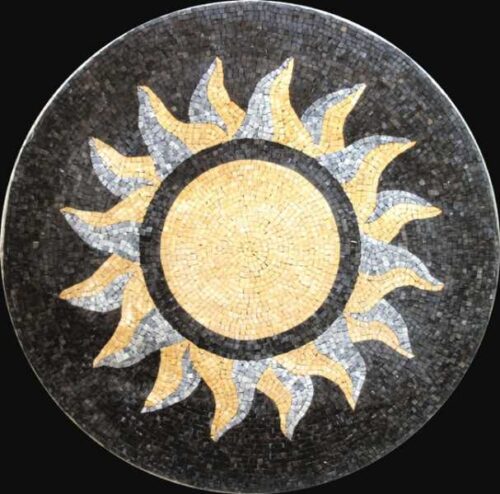 Marble Mosaic Medallion - Mosaic art medallion by marblepk.com mpk m 349 607x600