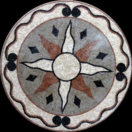 Marble Mosaic Medallion - Mosaic art medallion by marblepk.com mpk m 351 601x600