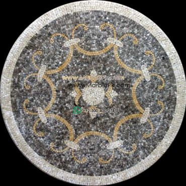 Marble Mosaic Medallion - Mosaic art medallion by marblepk.com mpk m 352 603x600