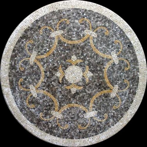 Marble Mosaic Medallion - Mosaic art medallion by marblepk.com mpk m 352 603x600