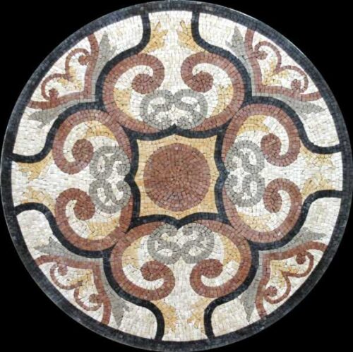 Marble Mosaic Medallion - Mosaic art medallion by marblepk.com mpk m 354 601x600