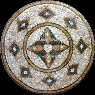 Marble Mosaic Medallion - Mosaic art medallion by marblepk.com mpk m 355 601x600