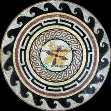 Marble Mosaic Medallion - Mosaic art medallion by marblepk.com mpk m 356 597x600