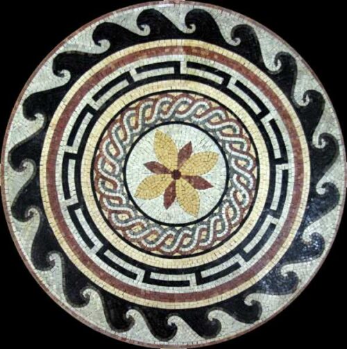 Marble Mosaic Medallion - Mosaic art medallion by marblepk.com mpk m 356 597x600