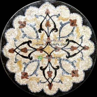 Marble Mosaic Medallion - Mosaic art medallion by marblepk.com mpk m 358 599x600