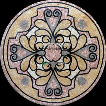 Marble Mosaic Medallion - Mosaic art medallion by marblepk.com mpk m 359 601x600