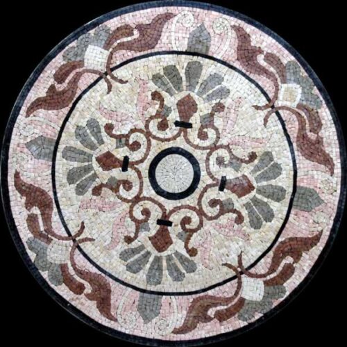 Marble Mosaic Medallion - Mosaic art medallion by marblepk.com mpk m 360 601x600