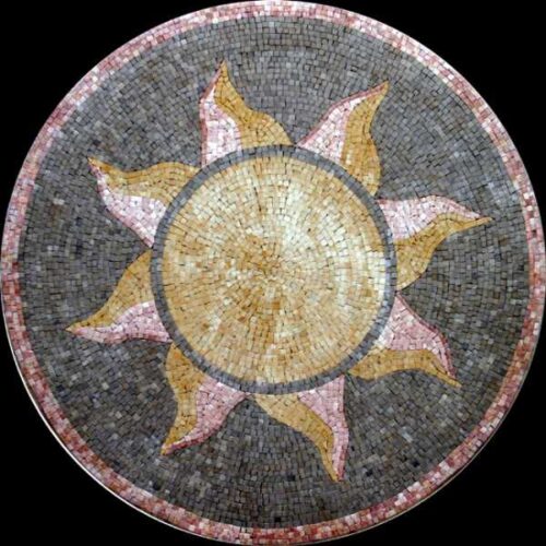Marble Mosaic Medallion - Mosaic art medallion by marblepk.com mpk m 362 600x600