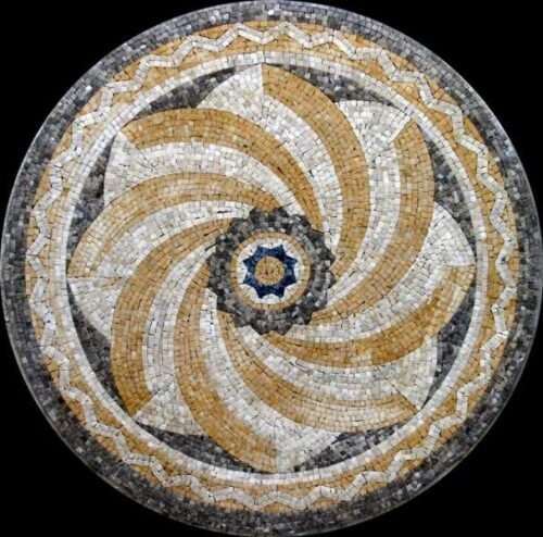 Marble Mosaic Medallion - Mosaic art medallion by marblepk.com mpk m 363 607x600