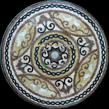 Marble Mosaic Medallion - Mosaic art medallion by marblepk.com mpk m 365 600x600