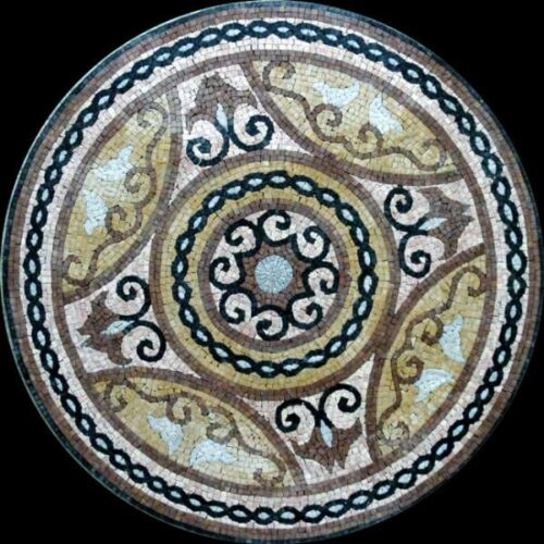 Marble Mosaic Medallion - Mosaic art medallion by marblepk.com mpk m 365 600x600