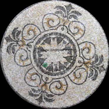 Marble Mosaic Medallion - Mosaic art medallion by marblepk.com mpk m 366 601x600