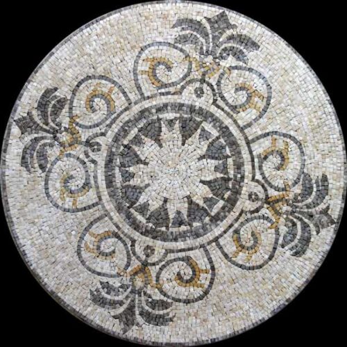 Marble Mosaic Medallion - Mosaic art medallion by marblepk.com mpk m 366 601x600