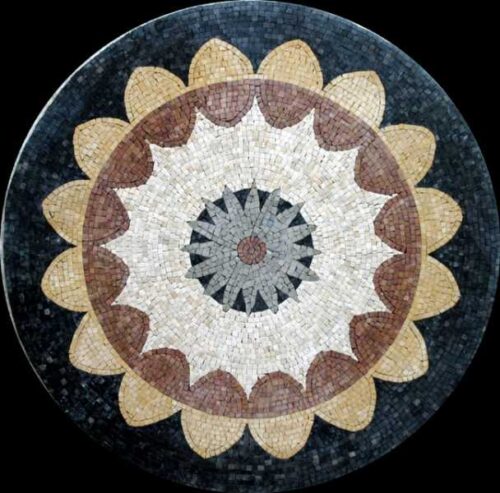 Marble Mosaic Medallion - Mosaic art medallion by marblepk.com mpk m 368 608x600