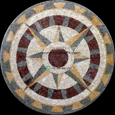 Marble Mosaic Medallion - Mosaic art medallion by marblepk.com mpk m 369 600x600