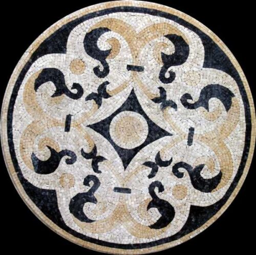 Marble Mosaic Medallion - Mosaic art medallion by marblepk.com mpk m 370 601x600