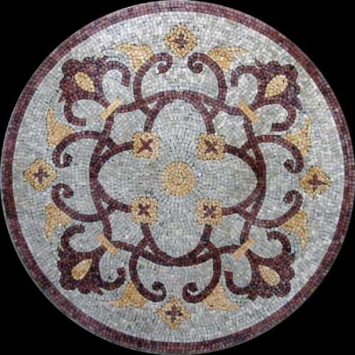 Marble Mosaic Medallion - Mosaic art medallion by marblepk.com mpk m 371 600x600