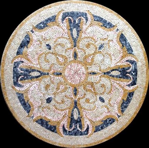 Marble Mosaic Medallion - Mosaic art medallion by marblepk.com mpk m 372 606x600