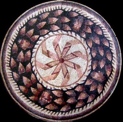 Marble Mosaic Medallion - Mosaic art medallion by marblepk.com mpk m 373 603x600