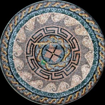 Marble Mosaic Medallion - Mosaic art medallion by marblepk.com mpk m 375 614x600