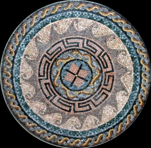 Marble Mosaic Medallion - Mosaic art medallion by marblepk.com mpk m 375 614x600