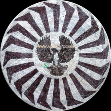 Marble Mosaic Medallion - Mosaic art medallion by marblepk.com mpk m 377 598x600
