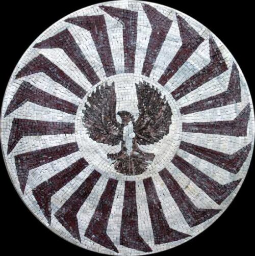 Marble Mosaic Medallion - Mosaic art medallion by marblepk.com mpk m 377 598x600