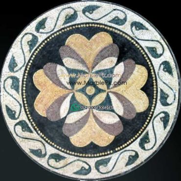 Marble Mosaic Medallion - Mosaic art medallion by marblepk.com mpk m 378 605x600