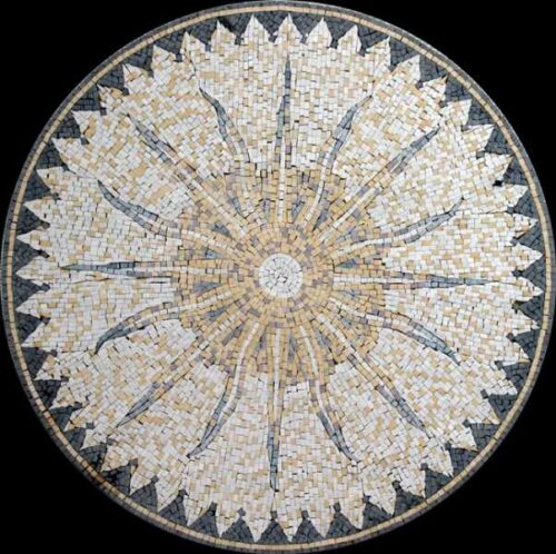 Marble Mosaic Medallion - Mosaic art medallion by marblepk.com mpk m 380 603x600