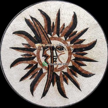 Marble Mosaic Medallion - Mosaic art medallion by marblepk.com mpk m 381 607x600